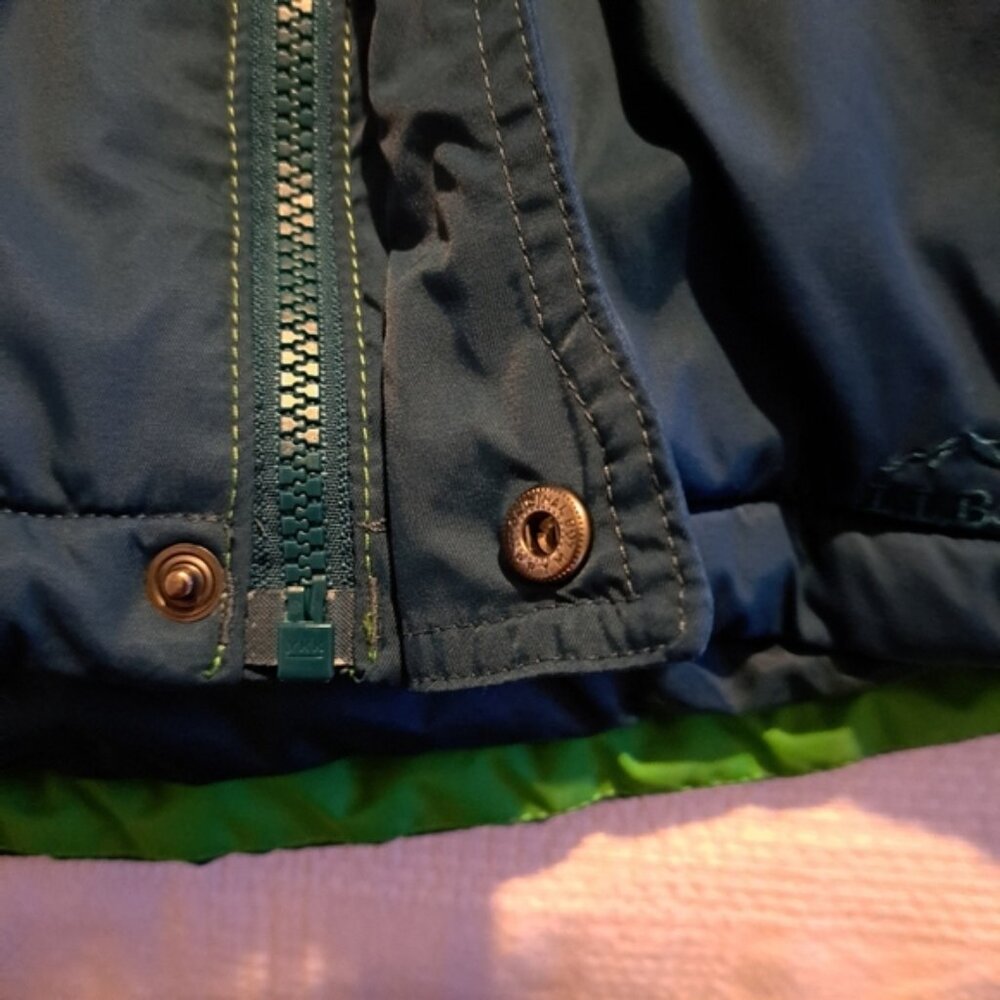 L. L. Bean boys size XL or 18 green & gray winter jacket fleece lined body - Picture 9 of 9